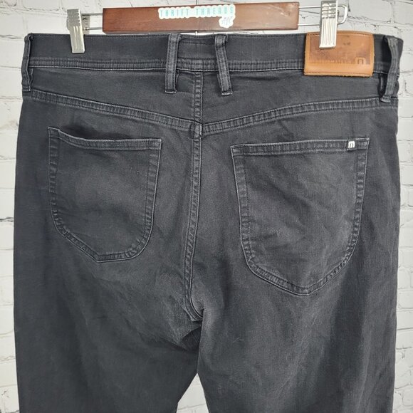 Travis Mathew Black Denim Cotton Blend Straight Leg Stretch Jeans 34 (34x32) - Picture 7 of 14